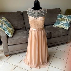 Sparkle A-line Rose Gold Sequin Formal Dress